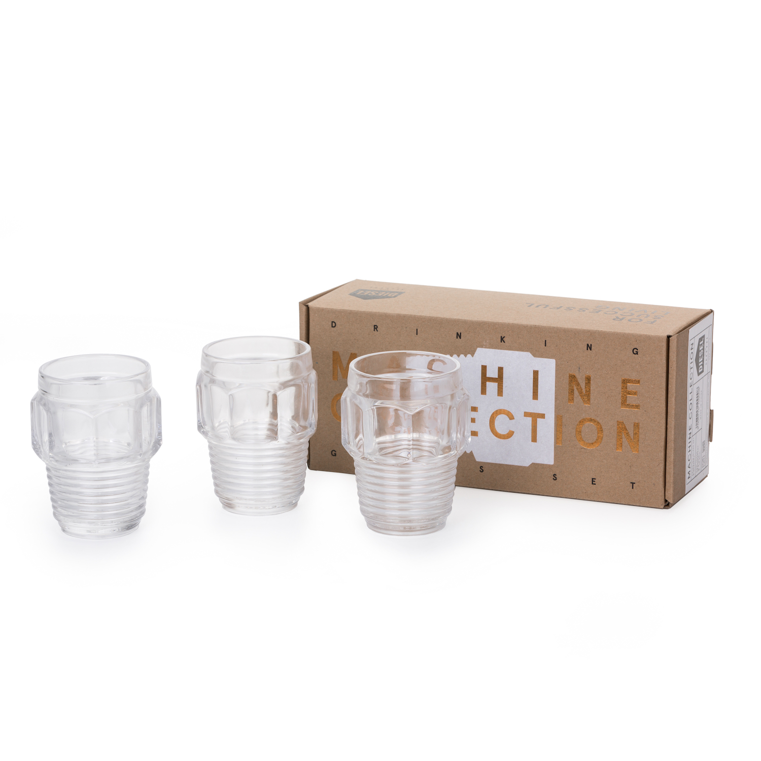 SELETTI Machine Collection Drinking glass set of 3